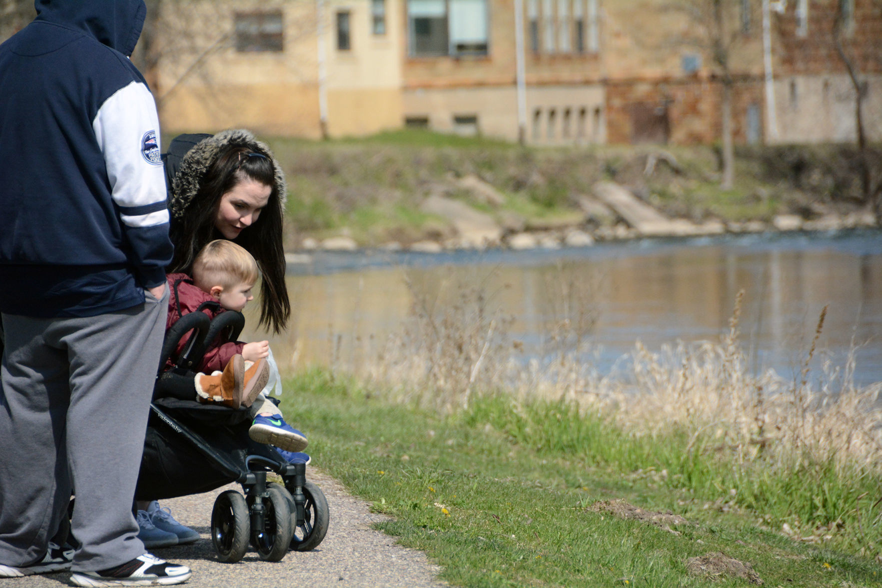 Family on Baraboo Riverwalk